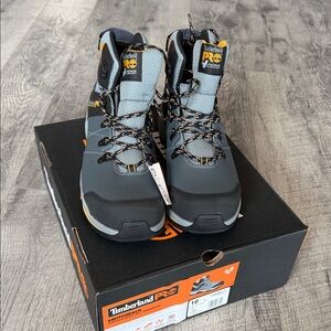 NWT Timberland PRO Men's Black and Gray Work Boots